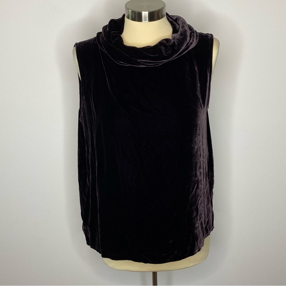 Eileen Fisher Tops - Eileen Fisher Purple Silk Velvet Sleeveless Top